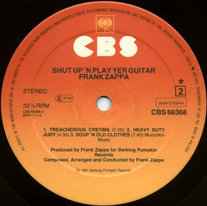 Frank Zappa - Shut Up 'N Play Yer Guitar - 1981