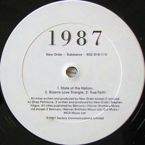 New Order - Substance - 1987