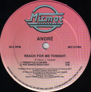 André - Reach For Me Tonight Vinyl Record