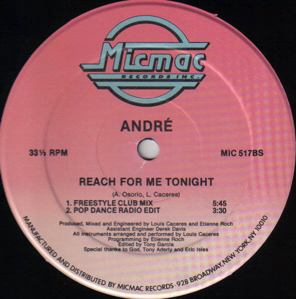 André - Reach For Me Tonight Vinyl Record