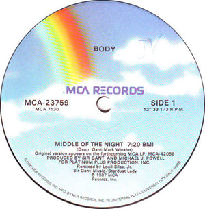 Body - Middle Of The Night - 1987