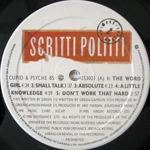 Scritti Politti - Cupid & Psyche 85 - 1985