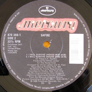 Safire - I Will Survive Vinyl Record