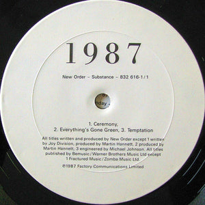 New Order - Substance - 1987