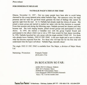 Nathalie Page - This Is The Time