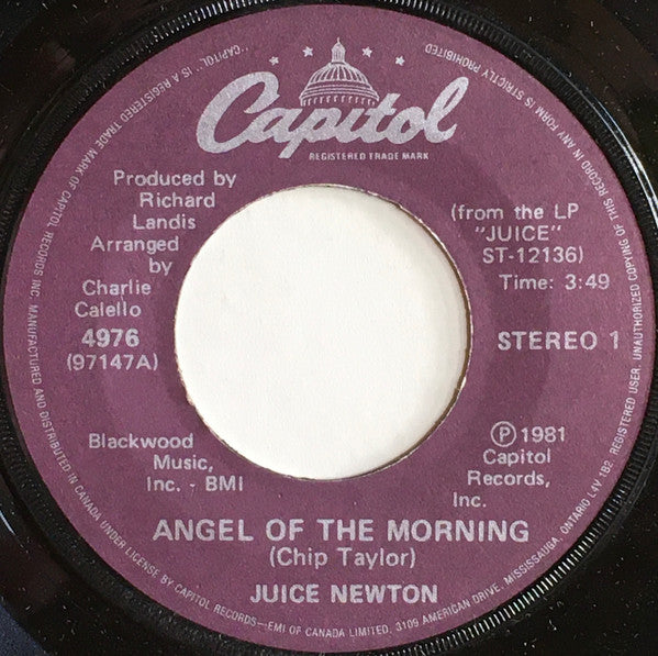 Juice Newton - Angel Of The Morning - 1981