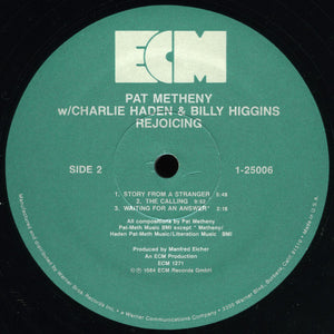 Pat Metheny W/ Charlie Haden & Billy Higgins - Rejoicing - 1984