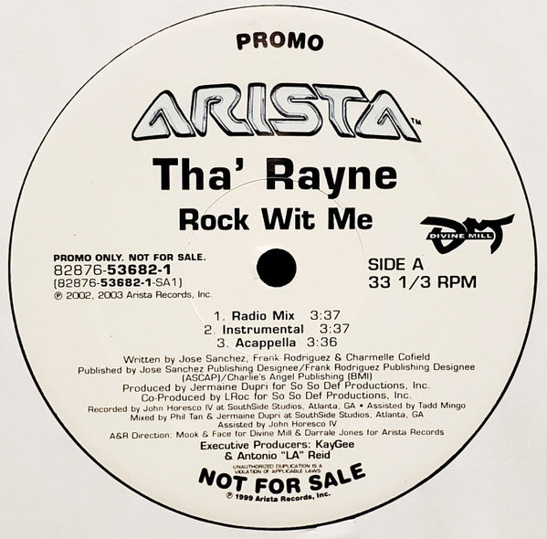 Tha' Rayne - Rock Wit Me / Didn't You Know - 2003