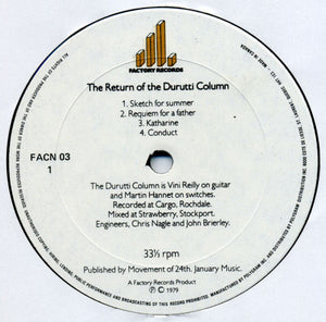 Durutti Column, The - The Return Of The Durutti Column - 1981