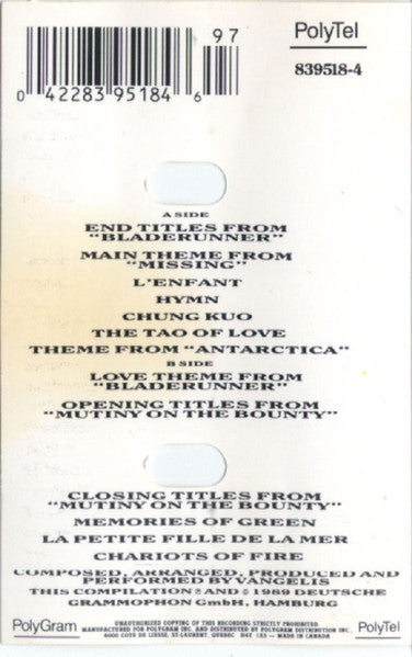 Vangelis - Themes - 1989