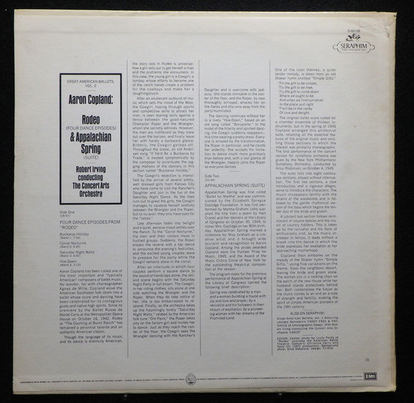 Aaron Copland - Great American Ballets, Vol. 2: Copland: Rodeo (Four Dance Episodes) & Appalachian Spring (Suite)