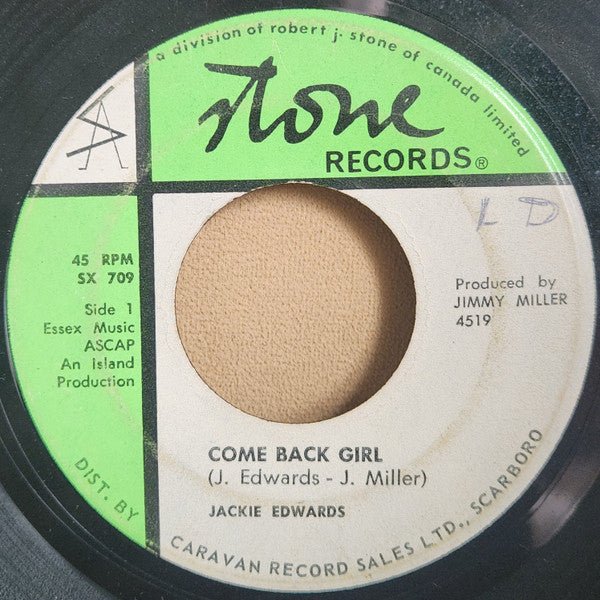 Jackie Edwards - Come Back Girl / Tell Him You Lied - 1967