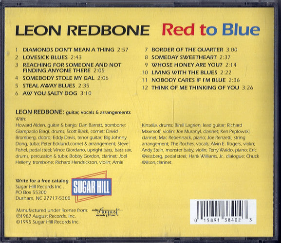 Leon Redbone - Red To Blue (CD) - 1995