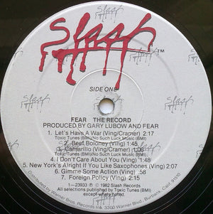 Fear - The Record - 1983