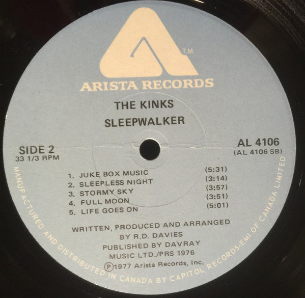 The Kinks - Sleepwalker Vinyl Record
