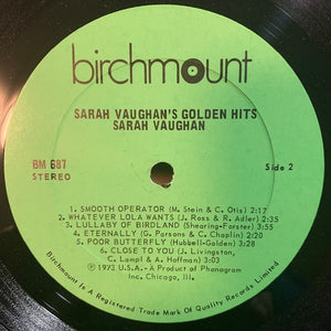 Sarah Vaughan - Sarah Vaughan's Golden Hits - 1973