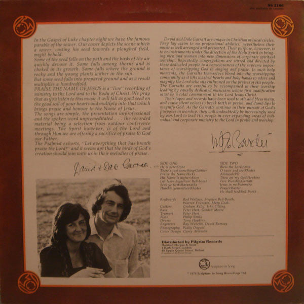 David And Dale Garratt - Praise The Name Of Jesus: A Live Expression Of Worship In The Outdoors - 1974
