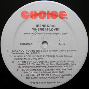 Irene Kral - Where Is Love?