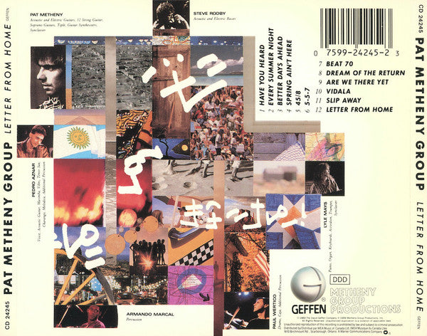 Pat Metheny Group - Letter From Home (CD) - 1989