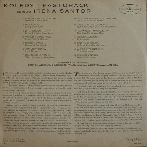 Irena Santor - Wśród Nocnej Ciszy... Kolędy I Pastorałki Śpiewa Irena Santor