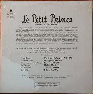 Antoine De Saint-Exupéry - Gérard Philipe Et Georges Poujouly Avec Pierre Larquey, Michel Roux (2), Jacques Grello, Sylvie Pelayo - Le Petit Prince -