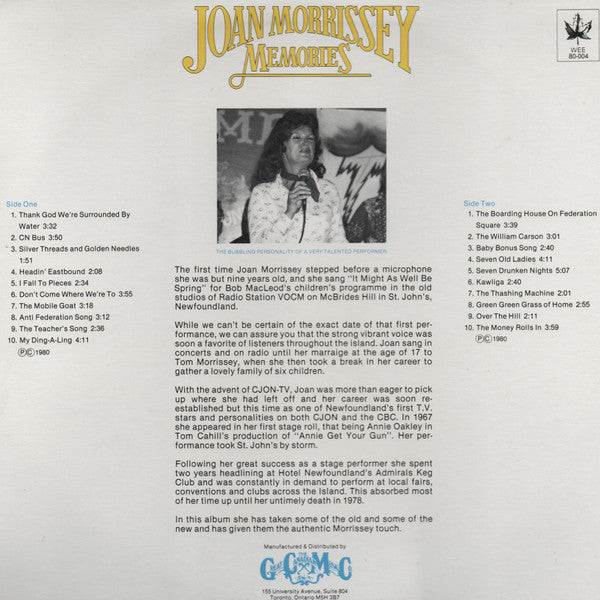 Joan Morrissey - Memories