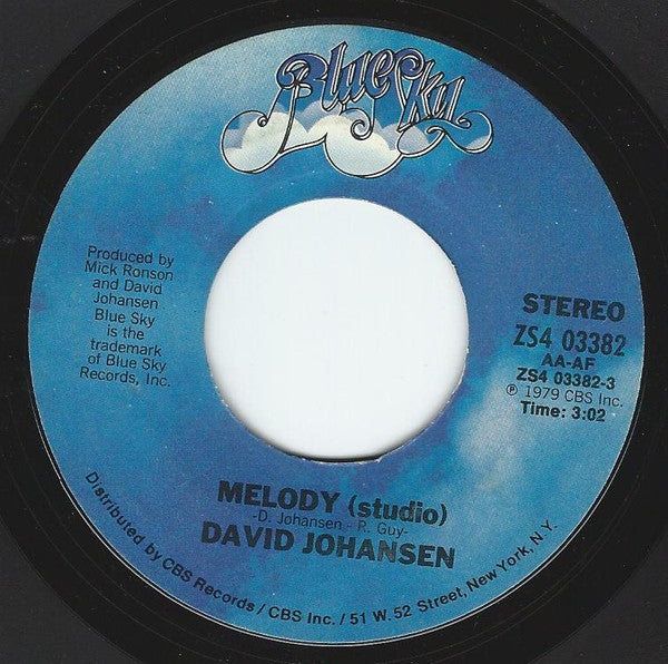 David Johansen - Melody (Studio) - 1982