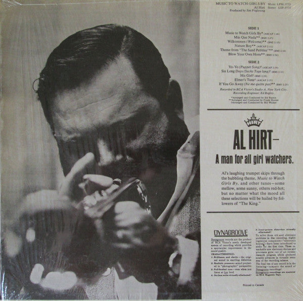 Al (He's The King) Hirt - Music To Watch Girls By Vinyl Record
