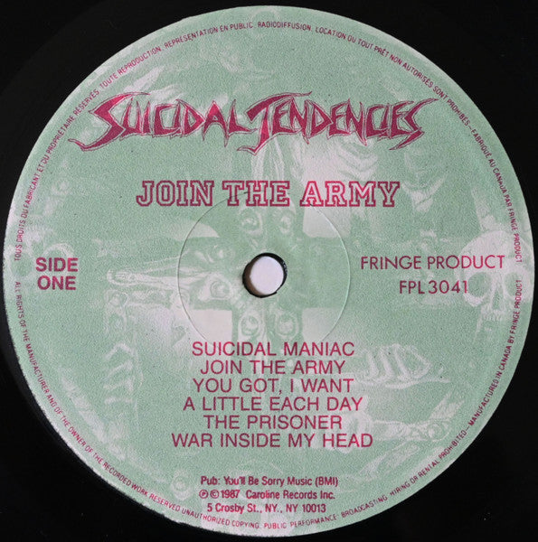 Suicidal Tendencies - Join The Army - 1987