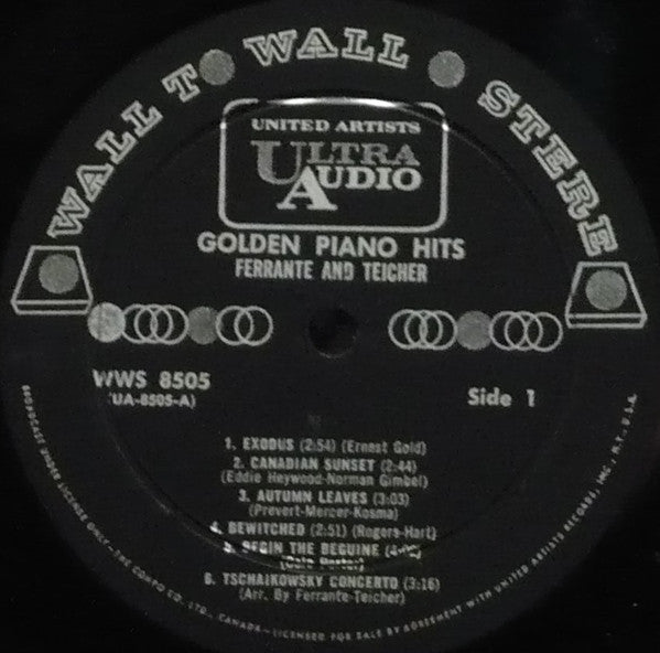 Ferrante & Teicher And Ferrante And Teicher Orchestra Conducted By Nick Perito - Golden Piano Hits - 1961