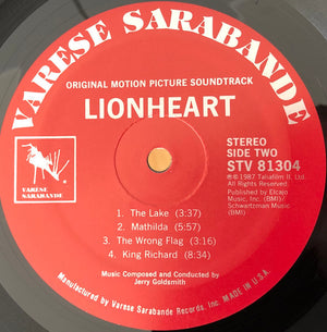 Jerry Goldsmith - Lionheart (Original Motion Picture Soundtrack) - 1987