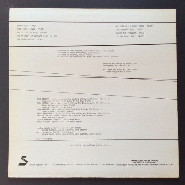 Jane Siberry - Jane Siberry - 1981