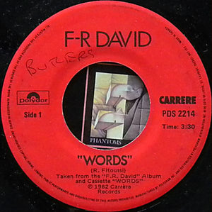 F.R. David - Words / When The Sun Goes Down
