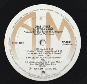 Chas Jankel - Questionnaire - 1981
