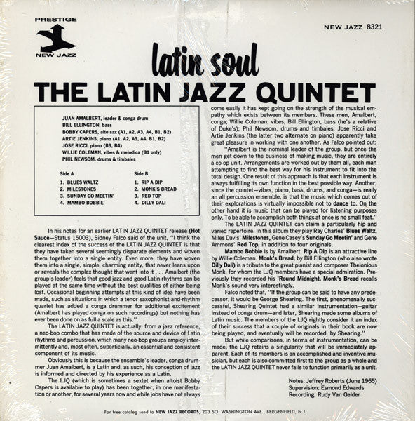 Latin Jazz Quintet - Latin Soul - 2001