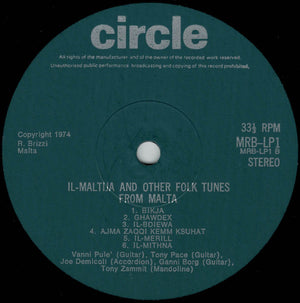 Tony Pace (2) - Il-Maltija And Other Folk Tunes From Malta