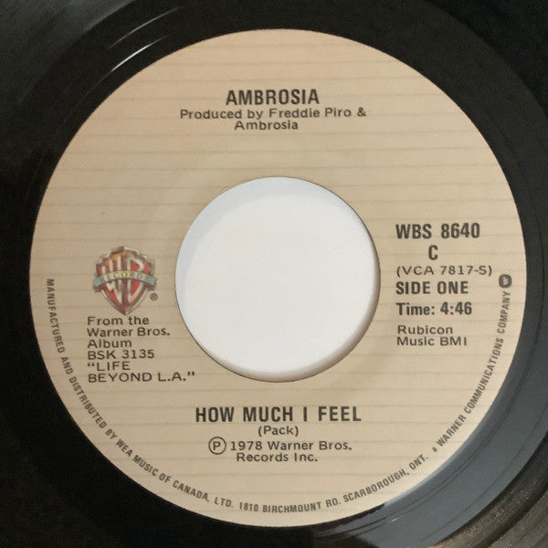 Ambrosia - How Much I Feel - 1978
