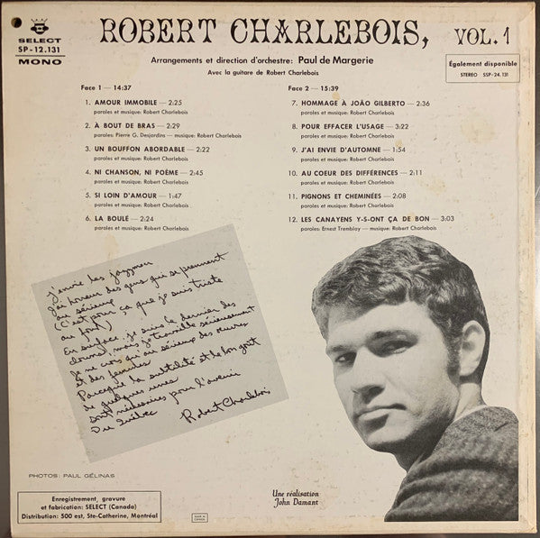 Robert Charlebois - Vol. 1