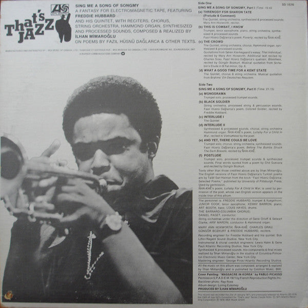 Freddie Hubbard / Ilhan Mimaroglu - Sing Me A Song Of Songmy - 1976