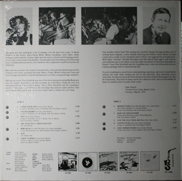 Pete Schofield And The Canadians Featuring Jenny Moyle - Missing Parts - 1979