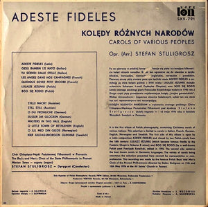 Chór Chłopięcy I Męski Państwowej Filharmonii W Poznaniu - Adeste Fideles... - Kolędy Różnych Narodów (Carols Of Various Peoples)