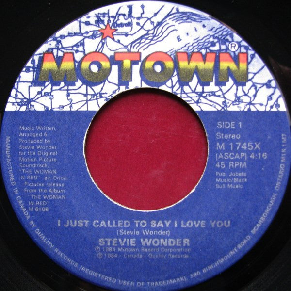 Stevie Wonder - I Just Called To Say I Love You - 1984