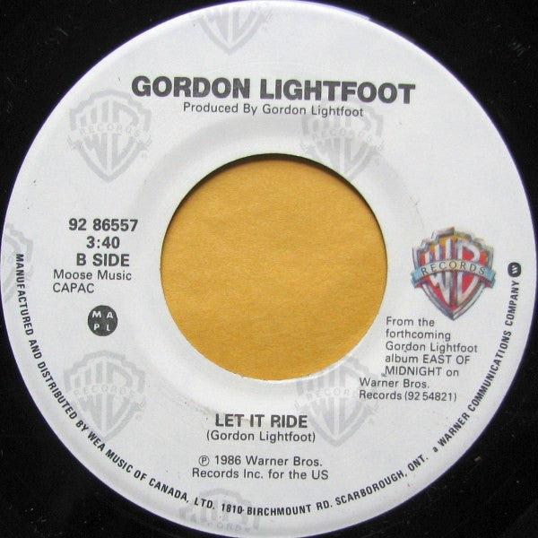 Gordon Lightfoot - Anything For Love - 1986