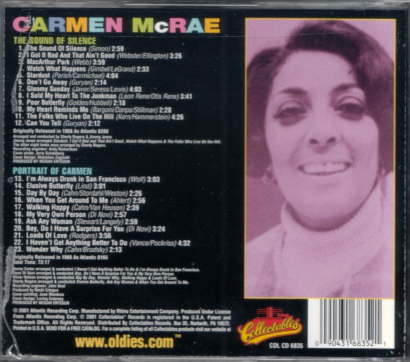 Carmen McRae - The Sound Of Silence / Portrait Of Carmen (CD) - 2002