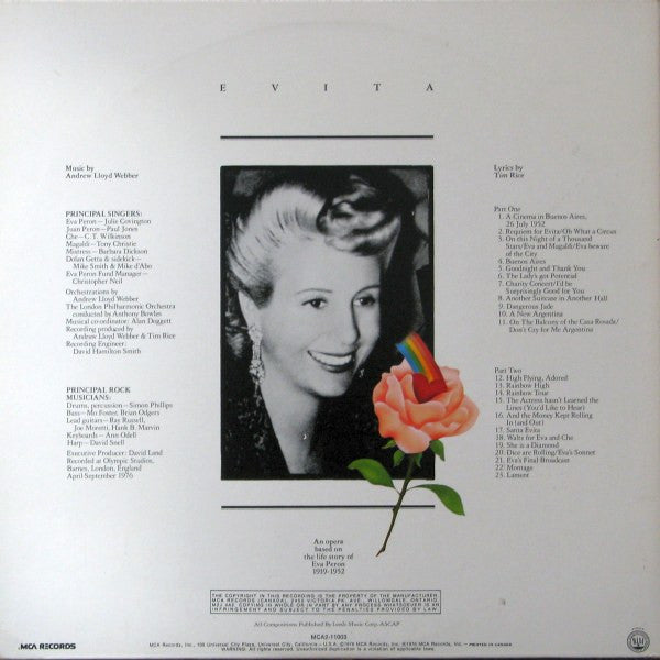 Andrew Lloyd Webber And Tim Rice - Evita - 1976