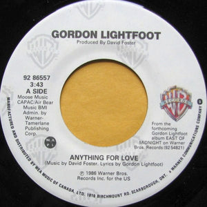 Gordon Lightfoot - Anything For Love - 1986