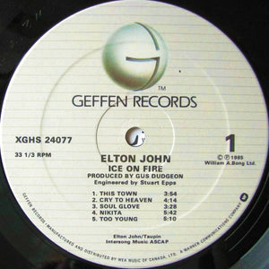 Elton John - Ice On Fire - 1985