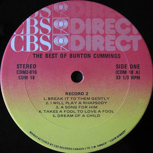Burton Cummings - The Best Of Burton Cummings - 1980
