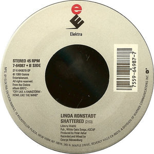 Linda Ronstadt - All My Life / Shattered Vinyl Record
