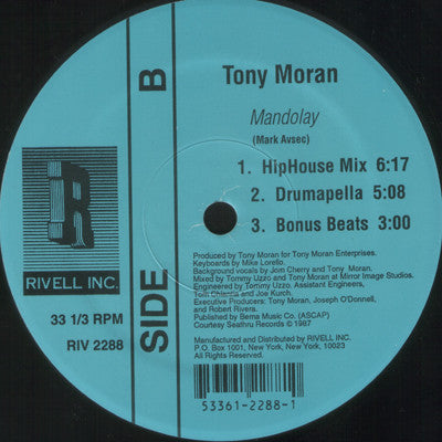 Tony Moran - Mandolay Vinyl Record